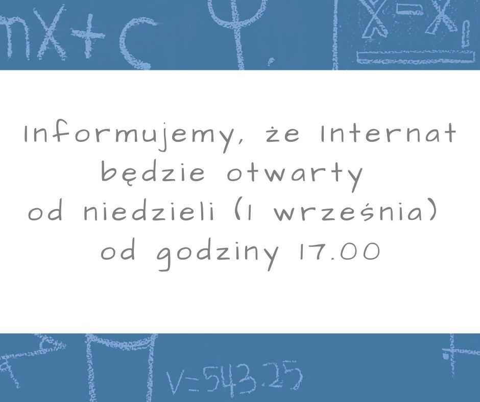 Internat – godziny otwarcia